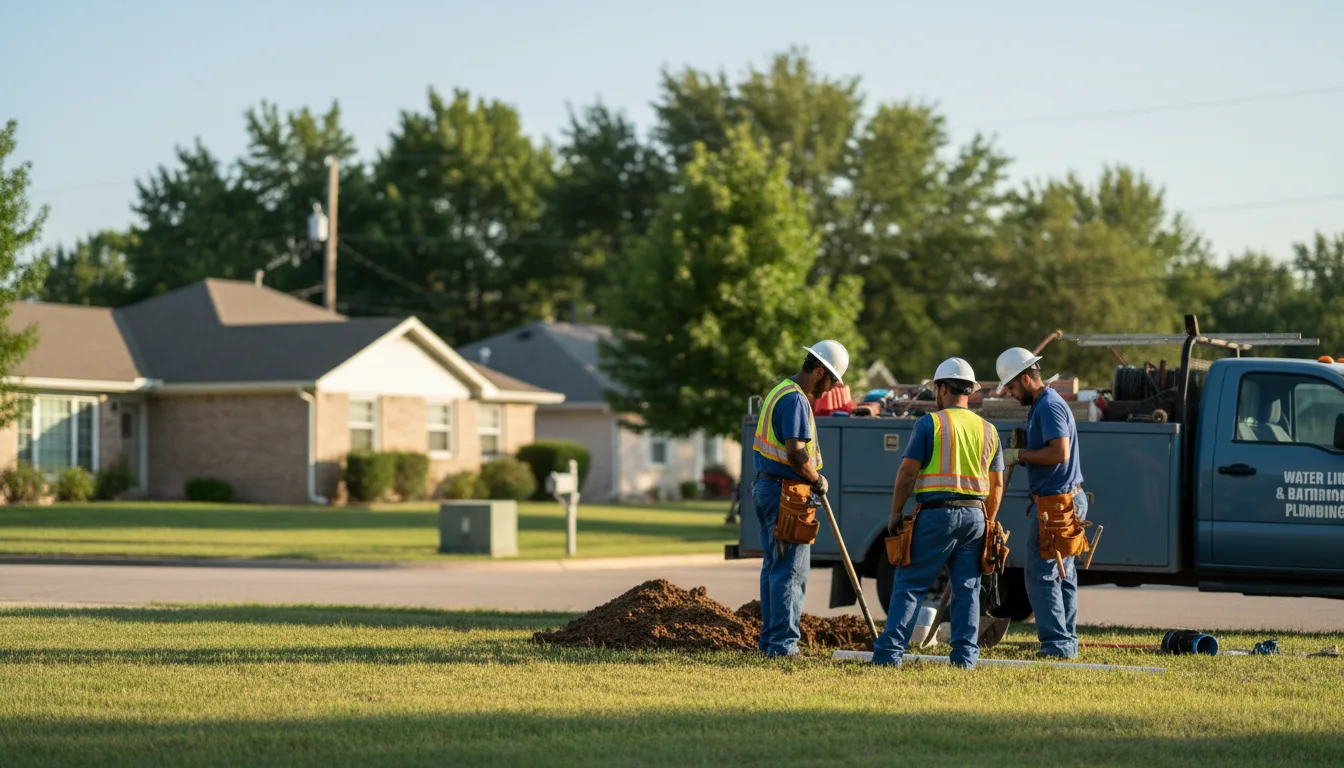 Residential water line and bathroom plumbing service in Guilford, CT